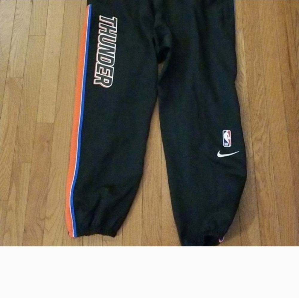 OKC Thunder Nike Black and Orange Sweatpants Athletic Joggers